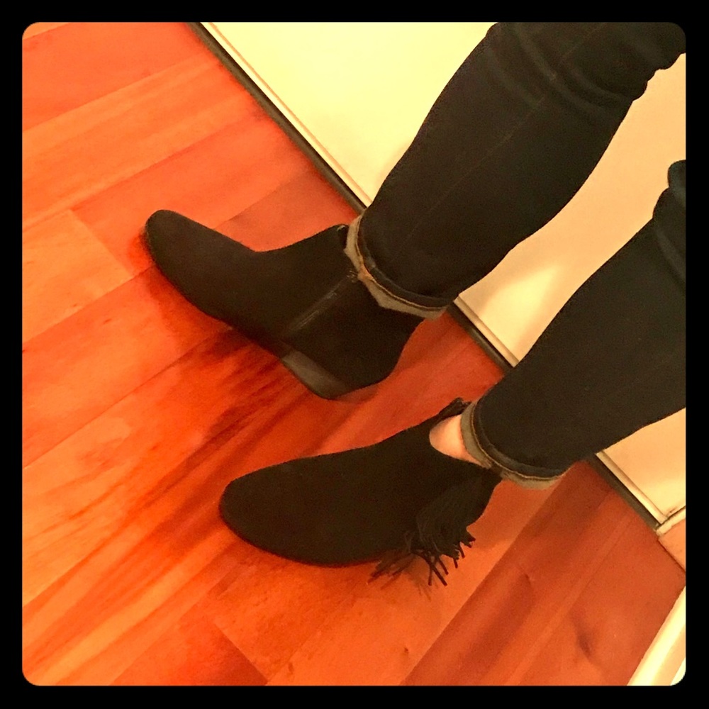 Kelsi Dagger suede bootie with fringe